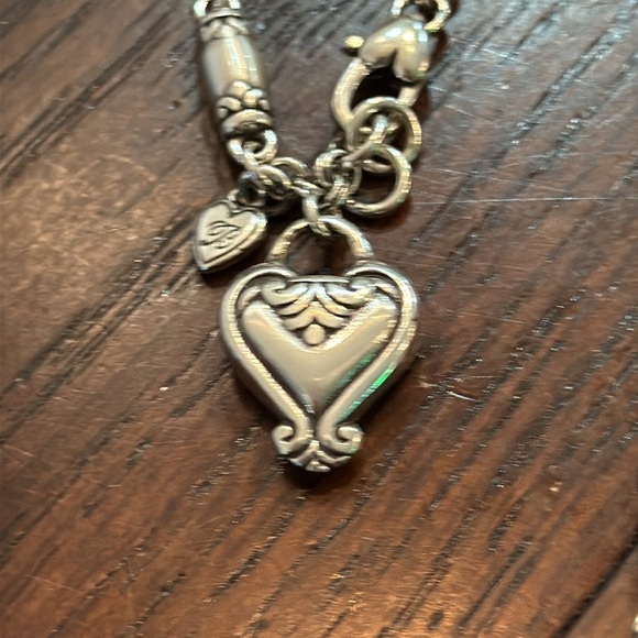 Brighton Blair Silver Tone Heart Pendant Necklace & Bracelet Set Retired Vintage - Picture 6 of 7